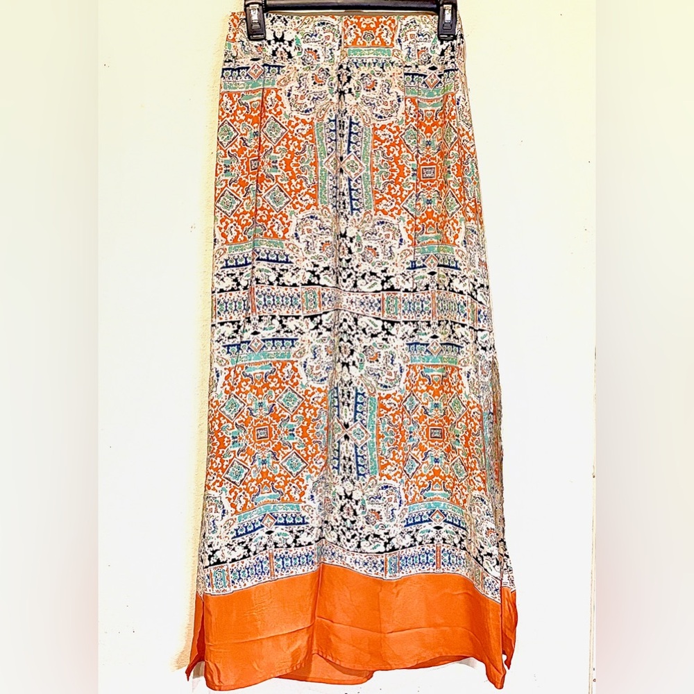 Anthropologie Vanessa Virginia Palme Silk Maxi Skirt - Picture 3 of 9
